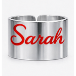 Load image into Gallery viewer, Colour Script Name Cuff Ring