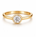 Load image into Gallery viewer, Diamond Solitaire Bezel Ring