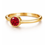 Load image into Gallery viewer, Ruby Solitaire Bezel Ring