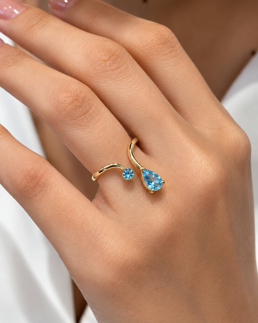 Gold Ring With Topaz