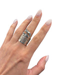 Load image into Gallery viewer, silver ring from the calligraphy collection