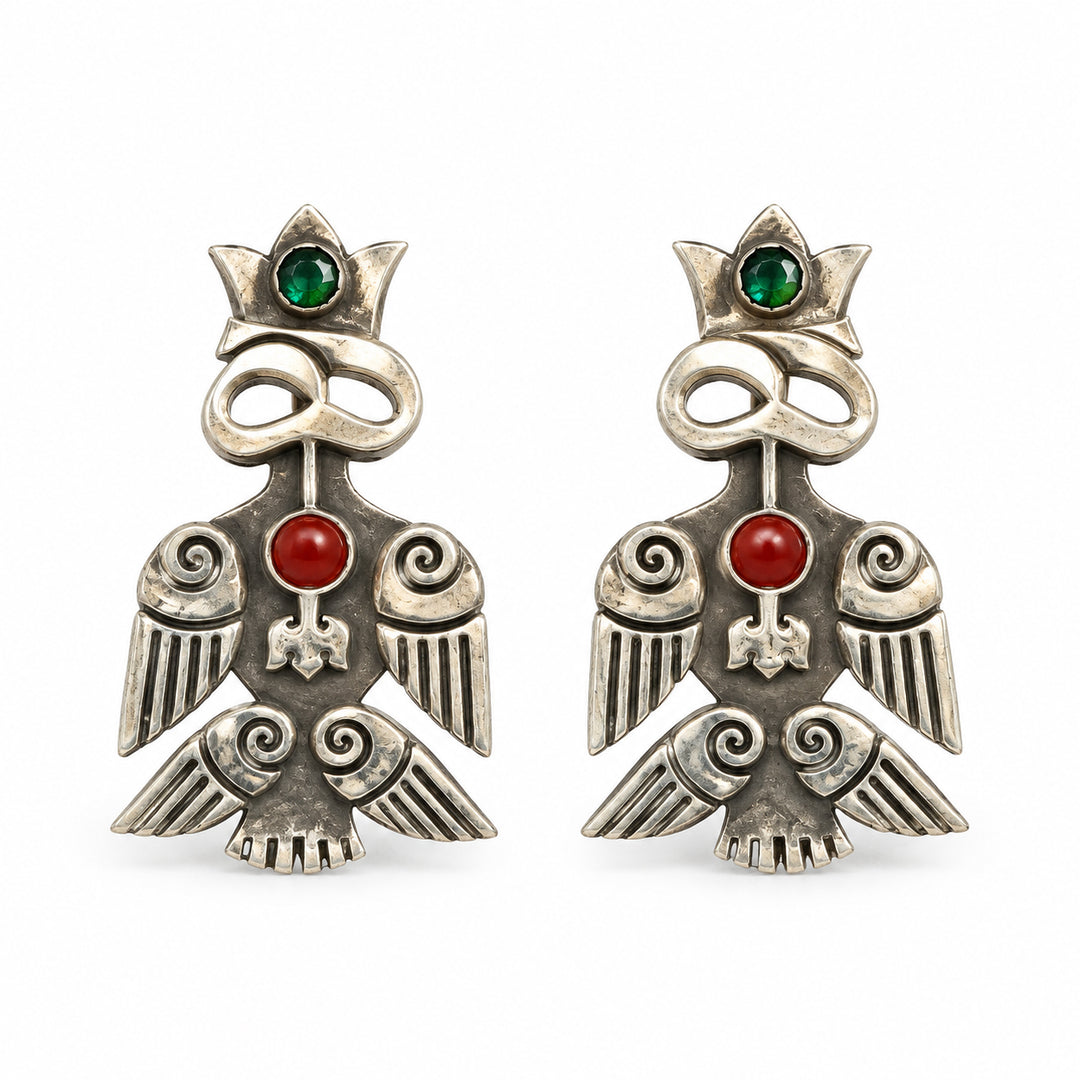 silver earrings with topaz stone