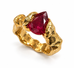 Load image into Gallery viewer, Gold Plated Silver with Ruby