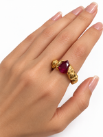 Load image into Gallery viewer, Gold Plated Silver with Ruby