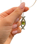 Load image into Gallery viewer, Silver pendant with peridot