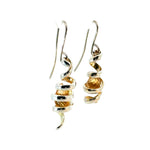 Load image into Gallery viewer, Silver earrings with citrine