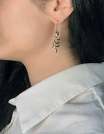 Load image into Gallery viewer, Silver earrings with citrine