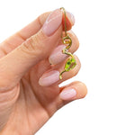 Load image into Gallery viewer, gold earring with peridot