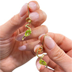 Load image into Gallery viewer, gold earring with peridot