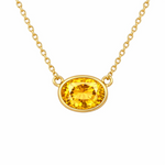 Load image into Gallery viewer, Amber Oval Pendant Necklace