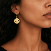 Arabic Script Disc Earrings
