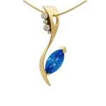 Load image into Gallery viewer, Azure Marquise Art Pendant