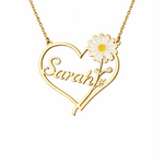 Load image into Gallery viewer, Daisy Heart Name Necklace