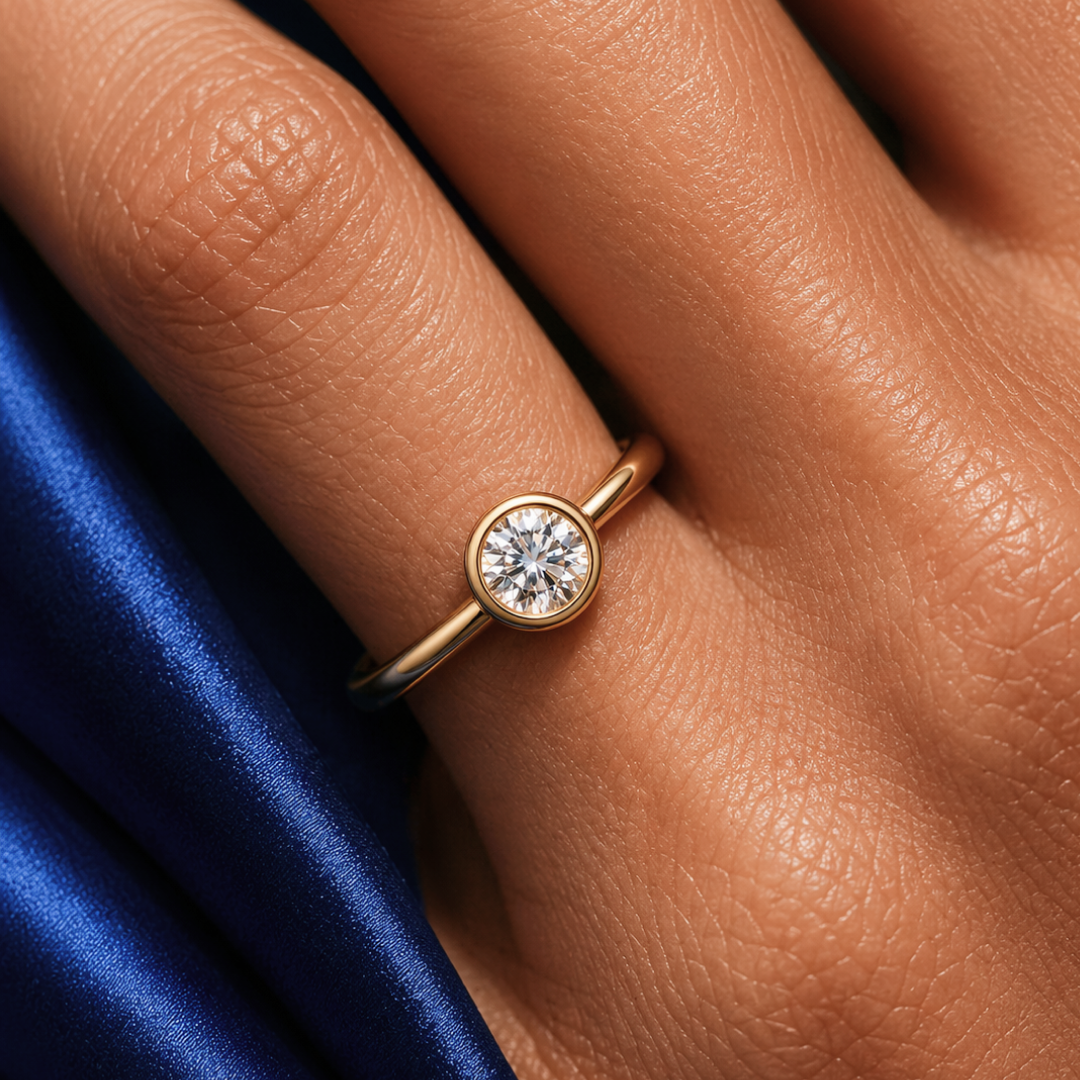 Diamond Solitaire Bezel Ring