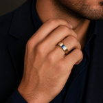 Load image into Gallery viewer, Dual Sapphire Baguette Ring