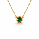 Load image into Gallery viewer, Emerald Solitaire Pendant Necklace