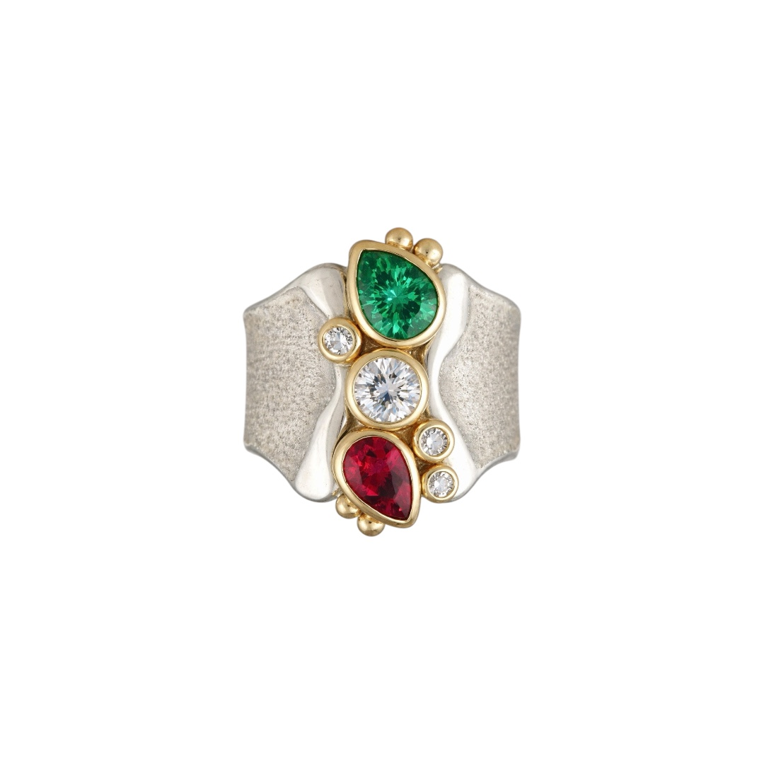 Mosaic Cluster Statement Ring