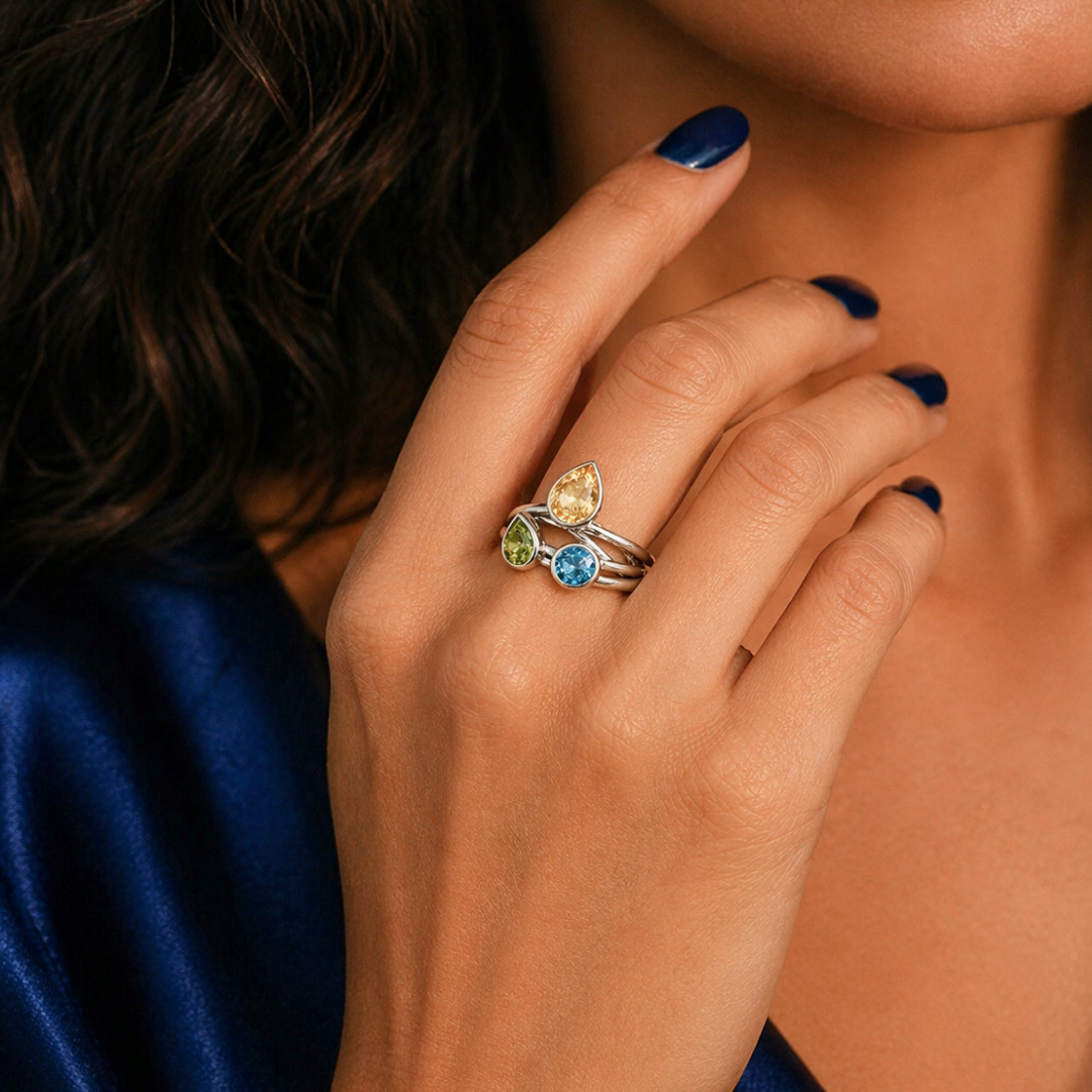 Petal Trio Stack Rings
