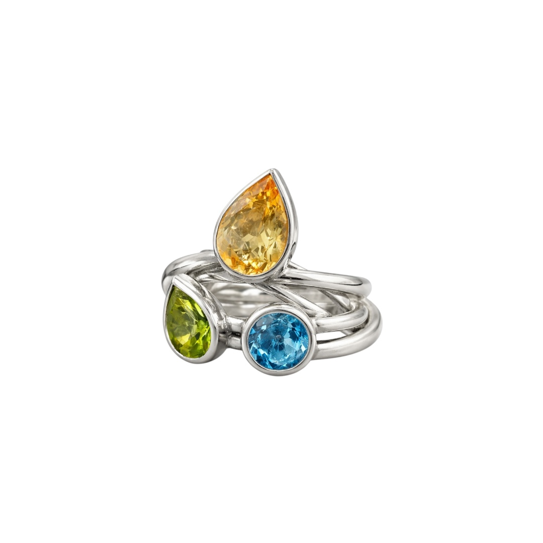Petal Trio Stack Rings