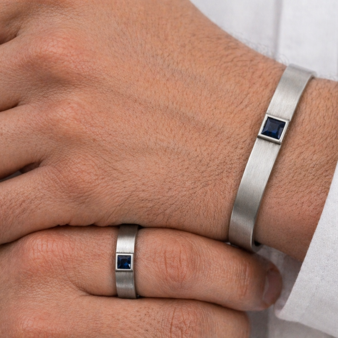 Sapphire Signet Band