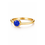 Load image into Gallery viewer, Sapphire Solitaire Bezel Ring