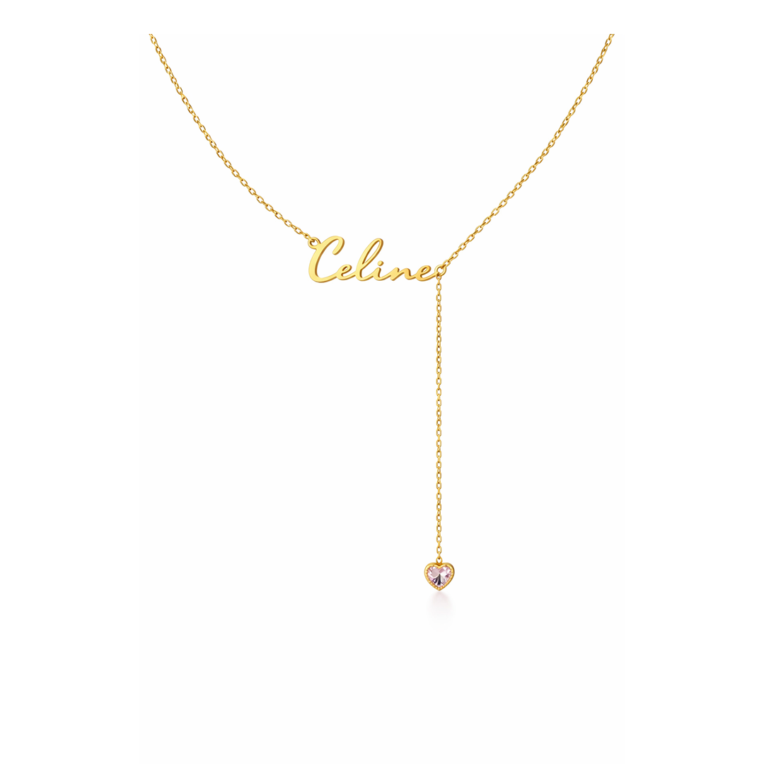 Script Lariat Name Necklace