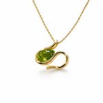 Load image into Gallery viewer, Serpent Peridot Pendant Necklace