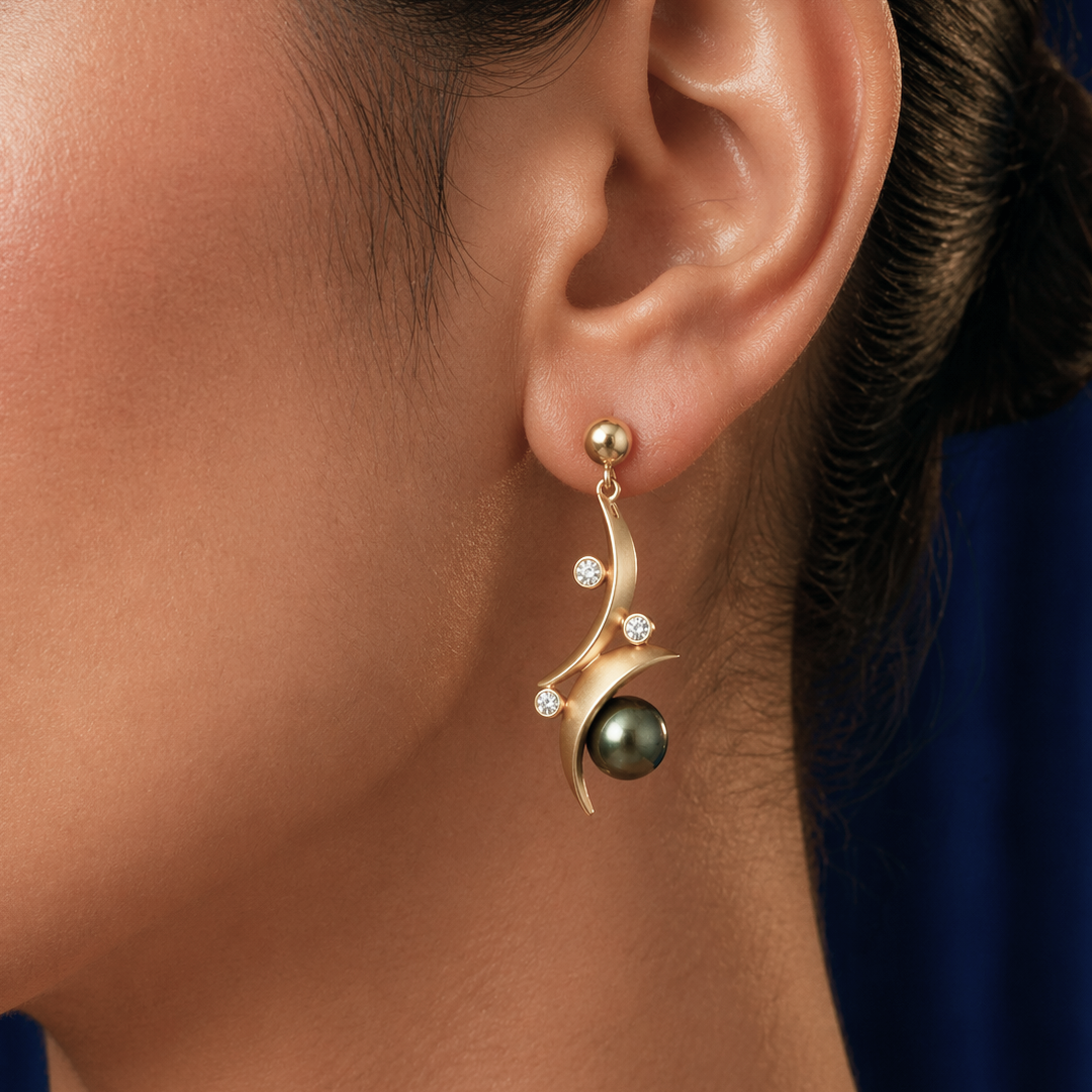 Tahitian Pearl Drop Earrings