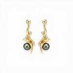 Load image into Gallery viewer, Tahitian Pearl Drop Earrings