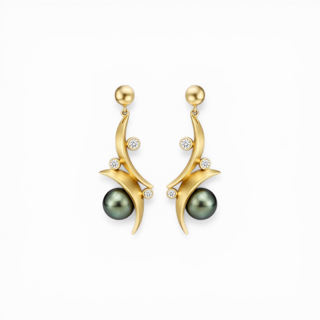 Tahitian Pearl Drop Earrings