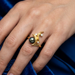 Load image into Gallery viewer, Tahitian Pearl Statement Ring